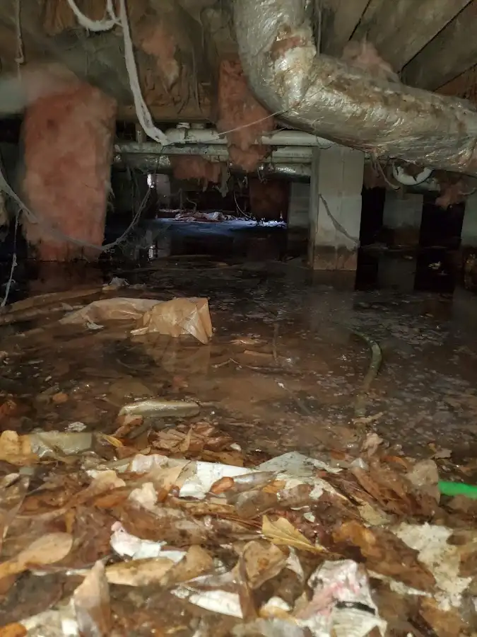 Crawl space flood assessment for Commercial Water Damage Restoration in Rancho Mission Viejo