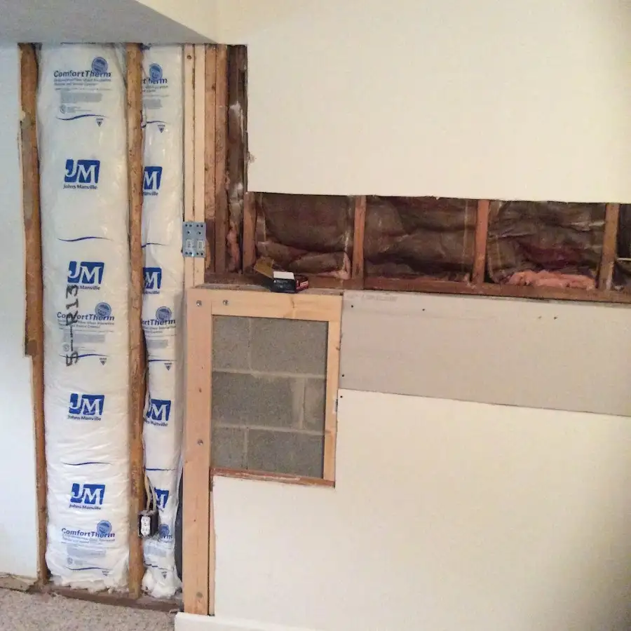 Wall insulation replacement during Basement Flood Cleanup in Rancho Mission Viejo
